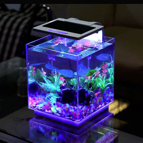 Aqua Innovations 4 Gallon Cube Aquarium Kit Includes Filter Led Lig