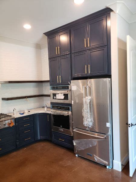 Elegant kitchen cabinets in san antonio, tx. Naval Colored Kitchen Custom Cabinets in San Antonio, TX ...