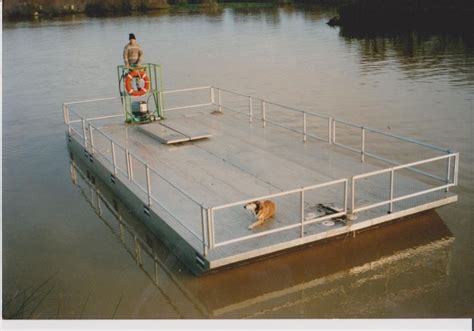Myark Folding Trailer Barge With 60 Hp Outboard Barge Party Barge