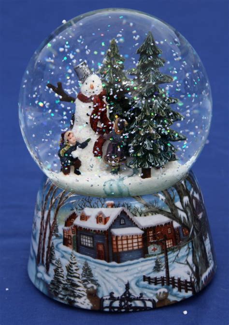 Musical Snow Globe Snowman Ebay