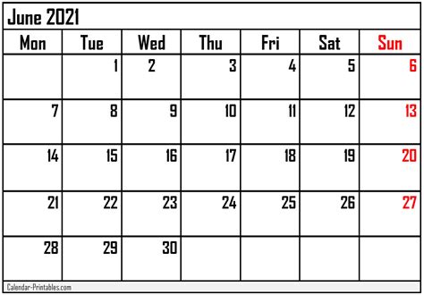June-2021-Printable-Monthly-Calendar | June 2021 Printable M… | Flickr