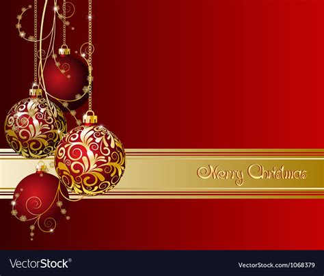Red Christmas Card Royalty Free Vector Image Vectorstock