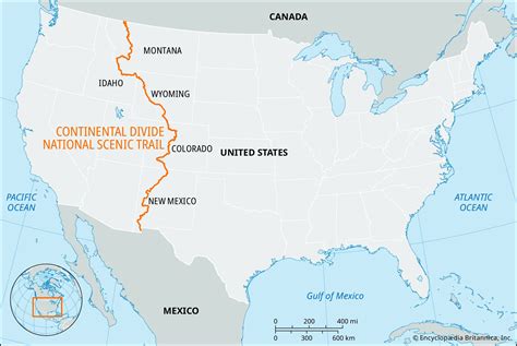 Continental Divide National Scenic Trail Map Description History