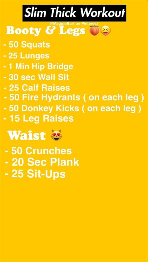 I Created A Slim Thick Workout Hope It Helps Slim