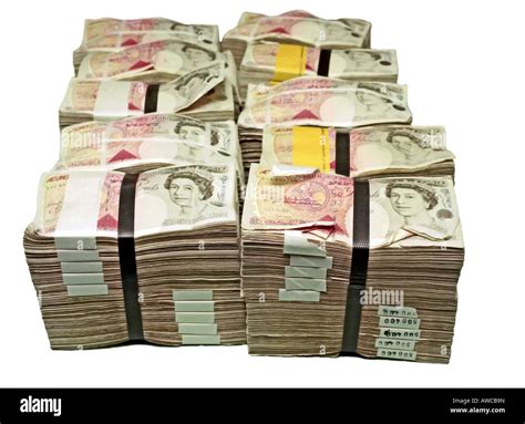 Half A Million Pounds Sterling In Fifty Pound Notes Stock Photo