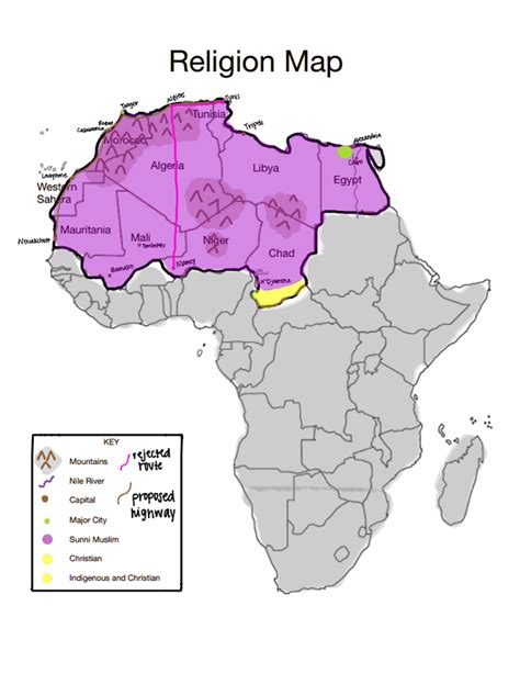 Thematic Maps North Africa Highway Project 7th Period