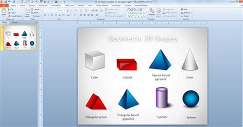 Kostenlose 3d Geometrische Formen Vorlage Für Powerpoint Präsentationen
