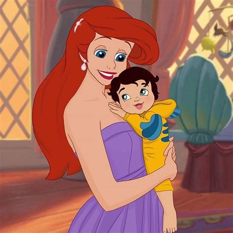 Ariel As A Mom Artist Reimagines Disney Princesses As Moms With Cute