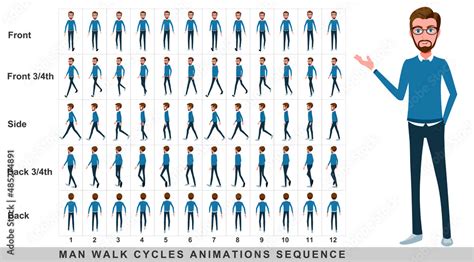 Obraz Walking Animation Of Businessmancharacter Walk Cycle Animation