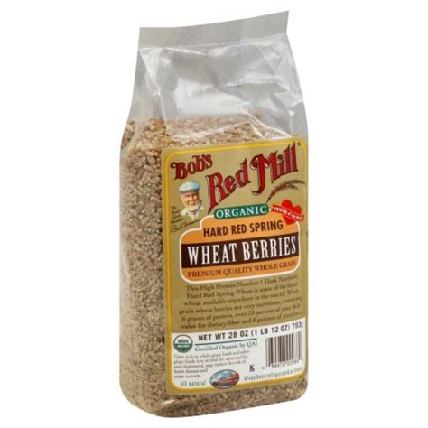 Bobs Red Mill Organic Hard Red Spring Wheat Berries 28 Oz Marianos