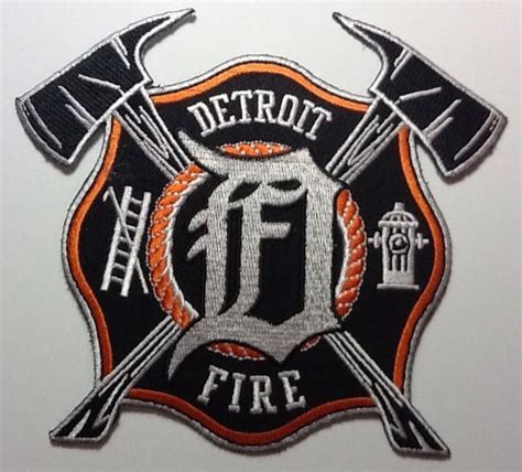 Detroit Fire Department Fire Dept Patches Firefighter Art