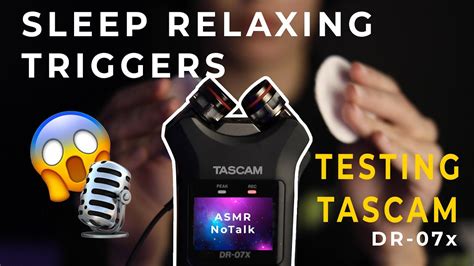 Asmr For Sleep Relaxing Triggers No Talking Testing Tascam Dr 07x Youtube
