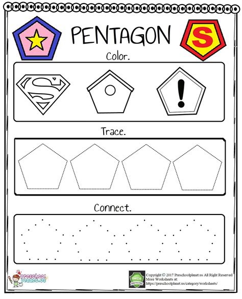Printable Pentagon Worksheet