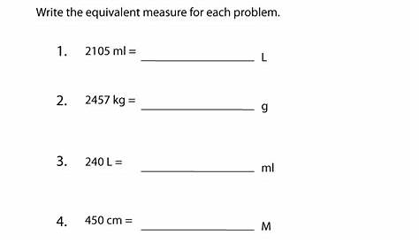 measurement worksheets printable