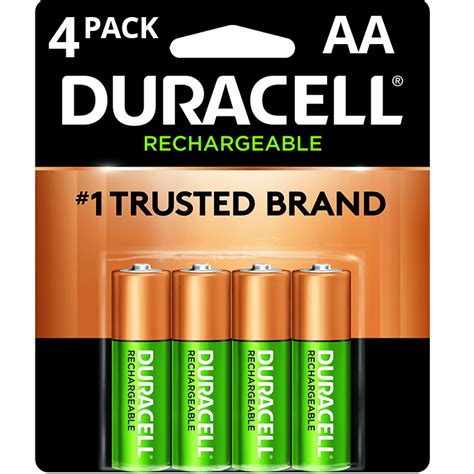 Duracell Dx1500b4n Rechargeable Staycharged Nimh Batteries Aa 4pack