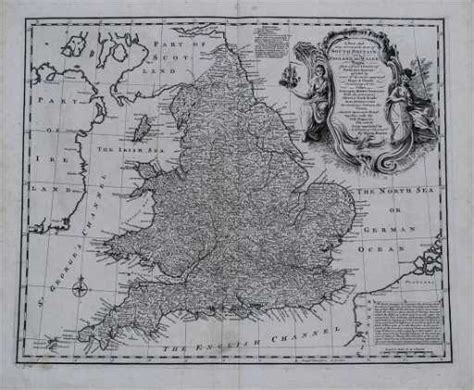 Bowen Antique Map Of England And Wales 1747