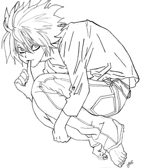 L from death note 1; Death Coloring Pages at GetColorings.com | Free printable ...