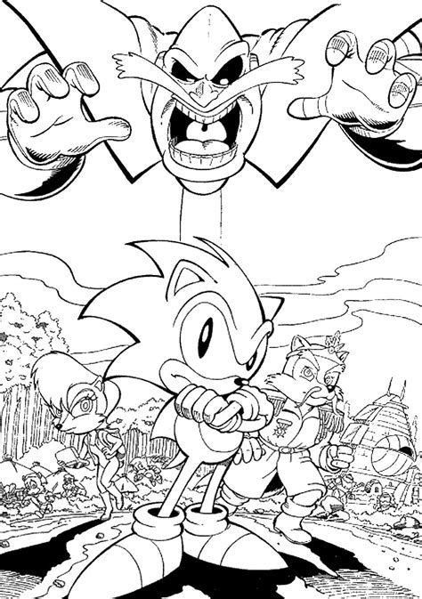 They help children to develop their habit of coloring and painting, introduce them new colors, improve the creativity and motor skills. Sonic the Hedgehog Coloring Pages