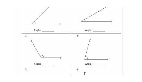 Measuring Angles and Protractor Worksheets | Angles worksheet, Angles