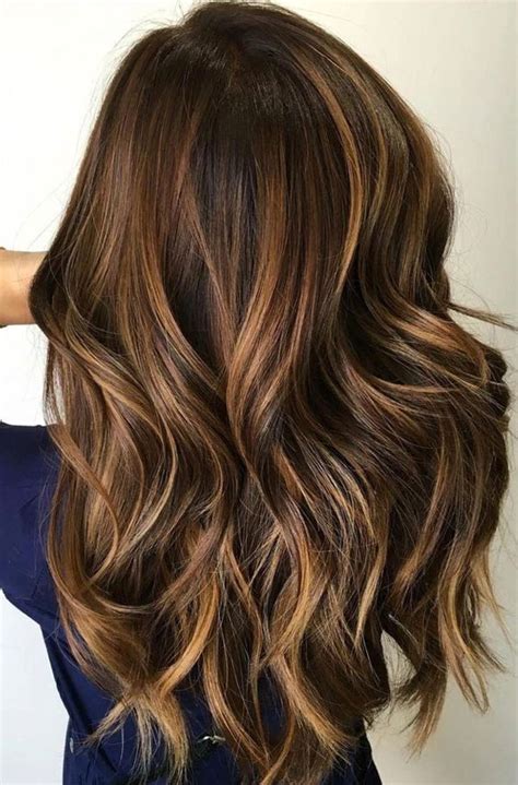 50 brunette brown hair colours and hairstyles dark brown caramel highlights