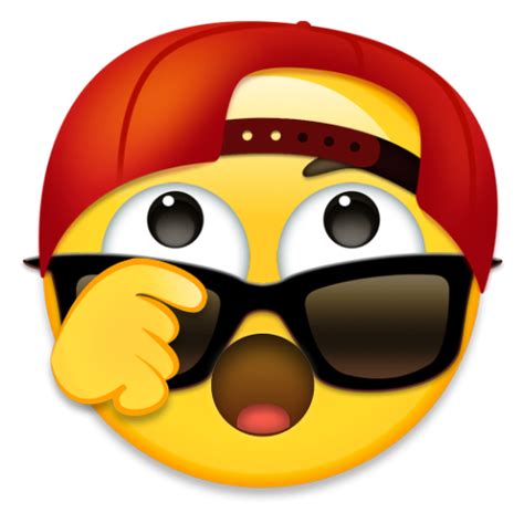 Emoji 57 Png Emoji Boné E Óculos Com Fundo Transparente