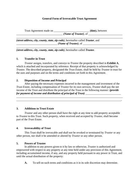 Irrevocable Form Fill Out And Sign Printable Pdf Template Signnow