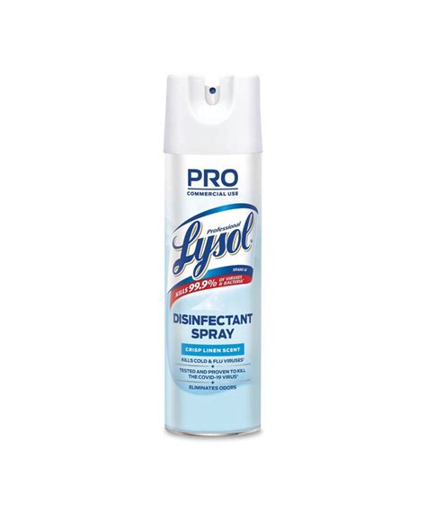 Disinfectant Spray Crisp Linen 19 Oz Aerosol Spray 12carton