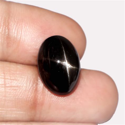 100natural Black Star Cabochon Gemstone Oval Shape Gemstone Etsy