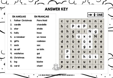 French Christmas Word Searches Teaching Resources