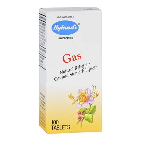 Hylands Homeopathic Gas Relief Tablets 100 Ea 100 Natural 2 Pack