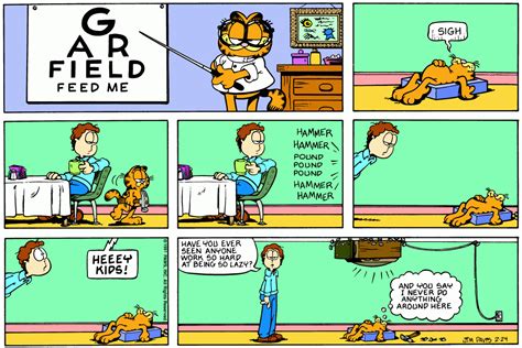 Garfield Daily Comic Strip On February 24th 1991 Garfield Comics