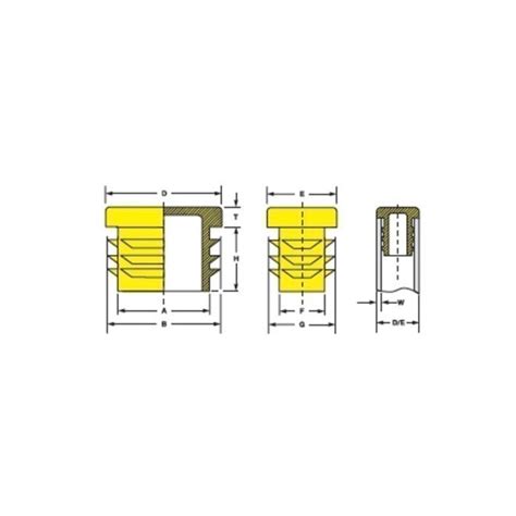 embout de tube rectangle 40 x 25 ep 1 2mm