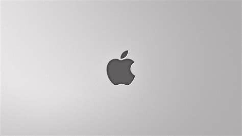 Black Apple Logo On Grey Background Hd Wallpaper