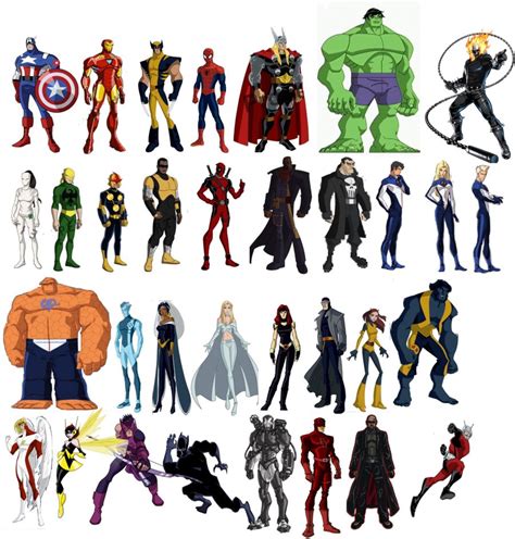 Avengers Fantastic Four And X Men Marvel Superheroes Marvel Comics