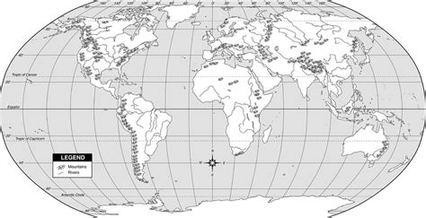World Map Test Physical Geography Diagram Quizlet