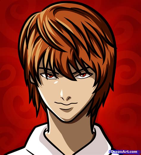 Learn How To Draw Light Yagami Easy Death Note Anime Characters Anime Draw Japanese Anime