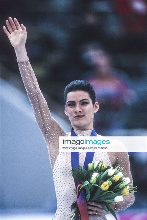 nancy kerrigan during the medal award ceremony for the xvll winter olympic games in lillehammer