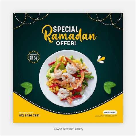 Premium Psd Ramadan Food Offer Banner And Social Media Post Template