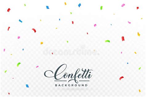 Realistic Confetti And Tinsel Falling Background Simple Multicolor