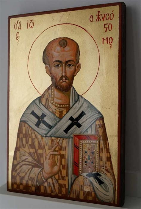 St John Chrysostom Hand Painted Icon Blessedmart
