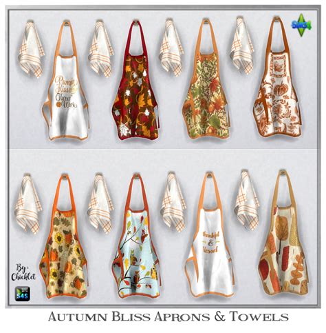Autumn Ts4 Autumn Bliss Aprons By Chicklet Sims 4 Cc Finds Sims 4