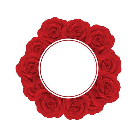 Red Rose Banner Wreath 5118531 Vector Art At Vecteezy