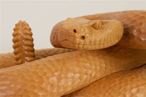 Rattlesnake Sculpture By Wildlife Artist Bill Prickett