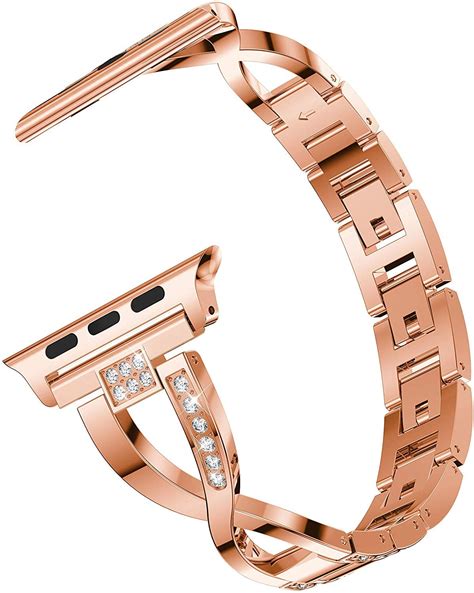 Apple Watch Blue Band With Rose Gold