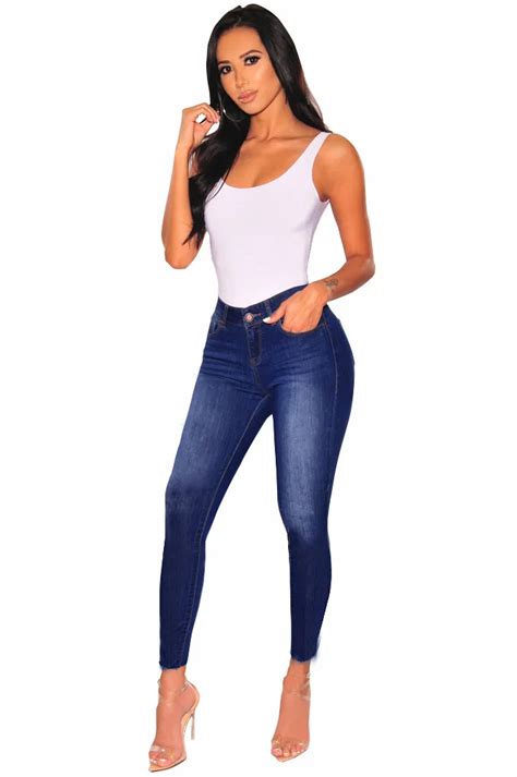 stacked jeans women 2020 custom reversed high waisted bell bottom ladies fashion denim jeans
