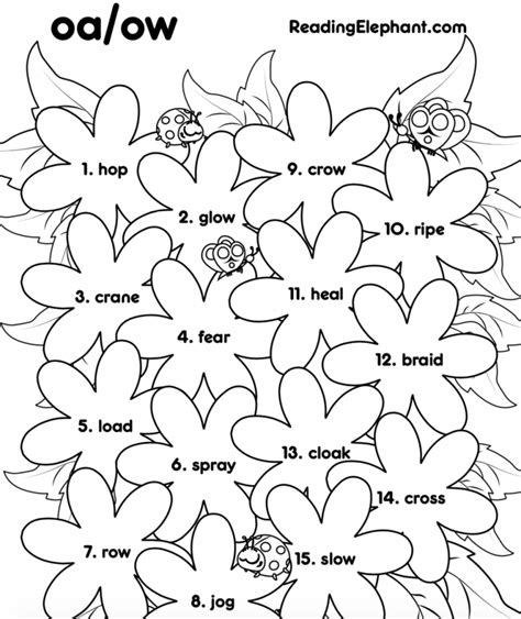 Publishing unique articles can be a tough job. oa ow Worksheets- Flower Coloring Activity - Reading Elephant