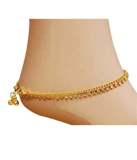 Sv Pearls And Jewels Gold Kanchan Silver Anklets And Toe Rings Buy Sv
