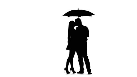Couple Under Umbrella Silhouette At Getdrawings Free Download