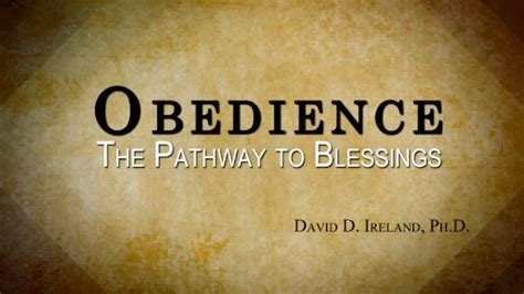 Listen To God Obedience David D Ireland Phd Youtube