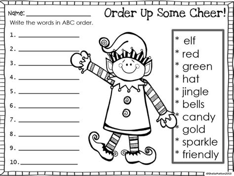 You can create printable tests and worksheets from these grade 2 abc order questions! Christmas ABC Order FREEBIE! | FirstGradeFaculty.com ...